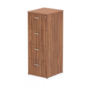 Office Storage 4 Drawer Filing cabinet Walnut