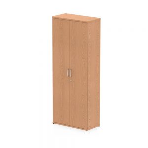 Office Storage 2 Door Cupboard 2000mm High Light Oak Including Shelves