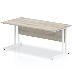 grey cantilever desk