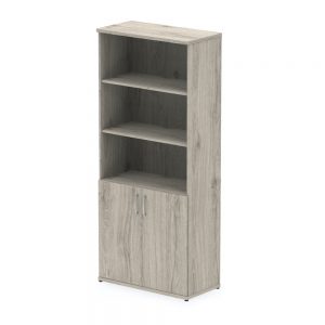 Impulse 2000 High Open Bookcase With Cupboard Includes 3 Shelves