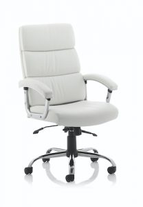 Desire Leather Executive Chair White