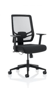 Office Chair Ergo Twist Black Fabric Seat Mesh Back