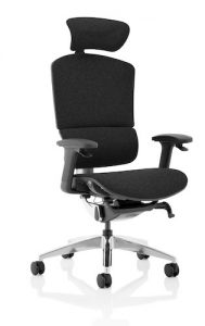 Office Chair Ergo Click Plus Black FabriMesh With Headrest