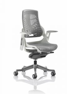 Zure Grey Elastometer Chair Front Side View