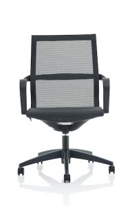 Lula Mesh Chair Black Front View