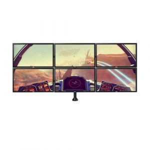 Heavy Duty Monitor Arm Bank Of 6 Screens